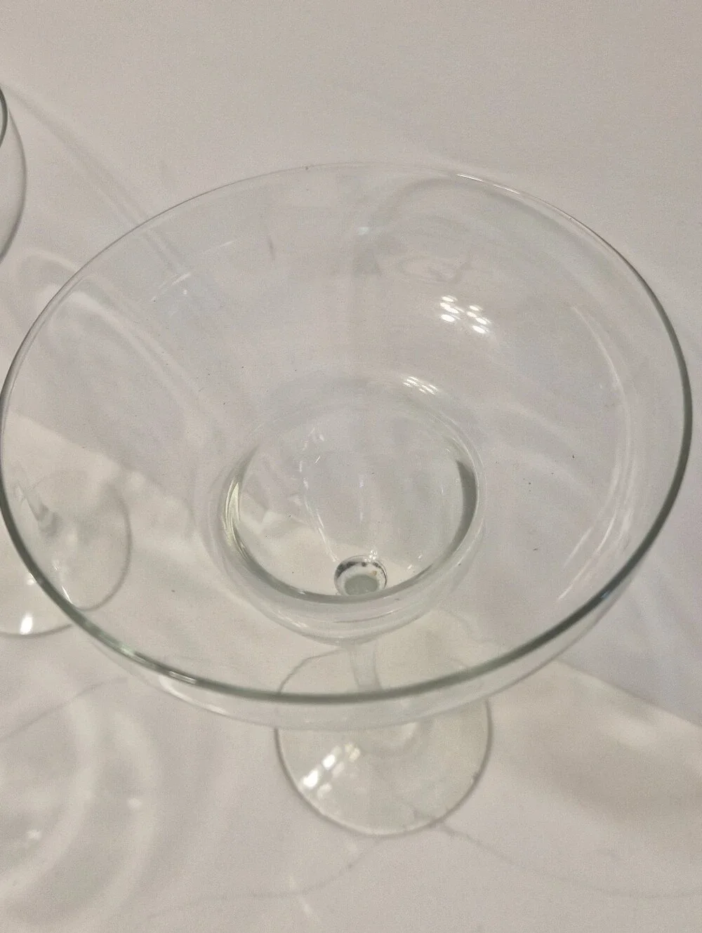 Clear Glass Margarita Coupe Glasses - Set of 3